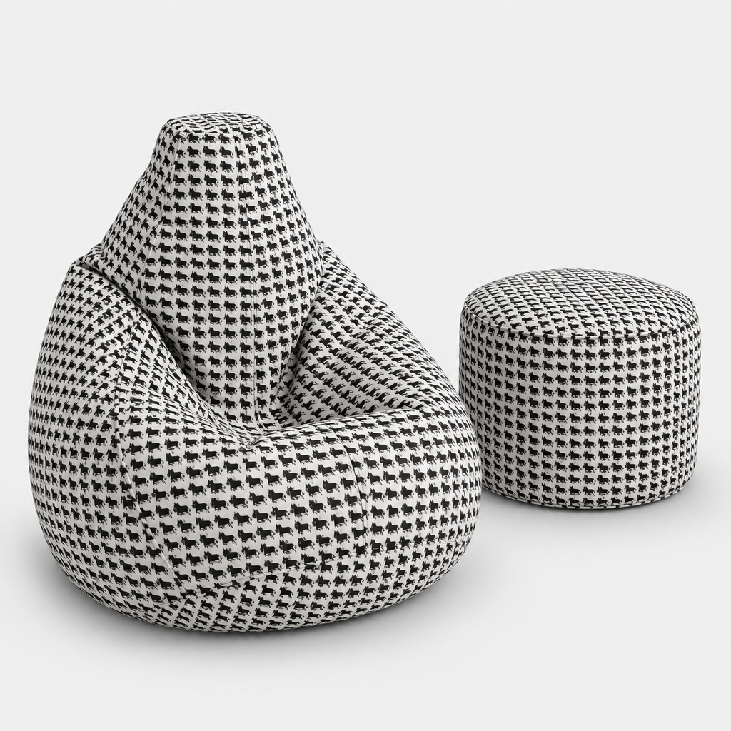 Classic Houndstooth Bean Bags