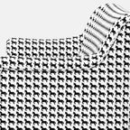 Capri Classic Houndstooth 3 Seater Premium Polyester Upholstered Sofa in White & Black