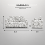 Orion Modern Muse 2 Seater Premium Polyester Upholstered Sofa in White & Black
