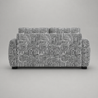 Orion Urban Maze 2 Seater Premium Polyester Upholstered Sofa in White & Black