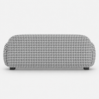 Royale Classic Houndstooth 3 Seater Premium Polyester Upholstered Sofa in White & Black
