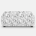 Royale Modern Muse 2 Seater Premium Polyester Upholstered Sofa in White & Black