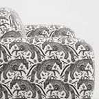 Royale Safari Sketch 2 Seater Premium Polyester Upholstered Sofa in White & Black