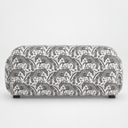 Royale Safari Sketch 2 Seater Premium Polyester Upholstered Sofa in White & Black