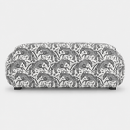 Royale Safari Sketch 3 Seater Premium Polyester Upholstered Sofa in White & Black