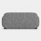 Royale Urban Maze 2 Seater Premium Polyester Upholstered Sofa in White & Black