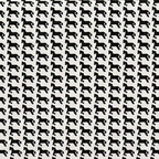 Orion Classic Houndstooth 3 Seater Premium Polyester Upholstered Sofa in White & Black