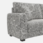 Orion Urban Maze 2 Seater Premium Polyester Upholstered Sofa in White & Black