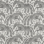 Orion Safari Sketch 2 Seater Premium Polyester Upholstered Sofa in White & Black