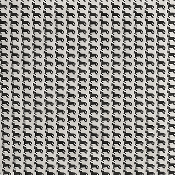 Nova Classic Houndstooth 3 Seater Premium Polyester Fabric Armless Sofa in White & Black