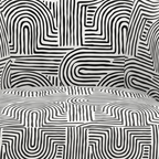 Arlo Urban Maze Premium Polyester Fabric Accent Chair in White & Black